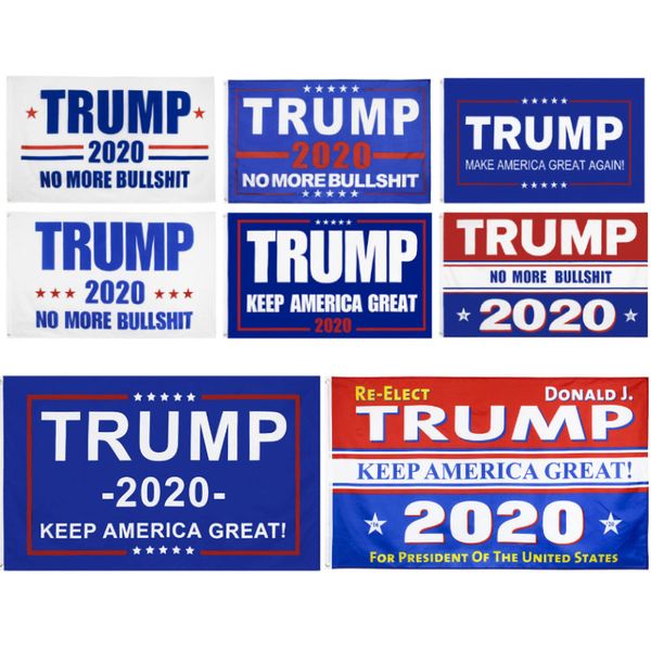 

11 styles trump 2020 flag donald trump flag keep america great donald for president campaign banner 90*150cm garden flags c0701