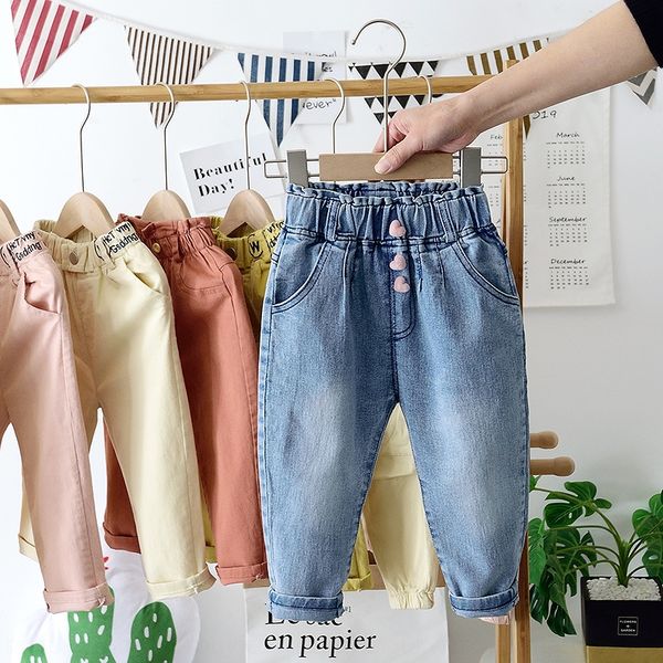 

girls' jeans 2020 new korean style radish loose casual harlan children's harlan radish jeans and turnip pants autumn pants fashion, Blue