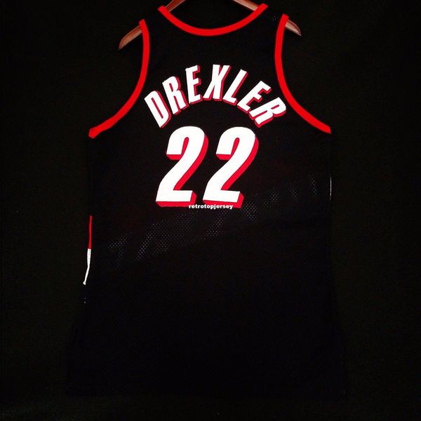 

100% stitched clyde drexler champion jersey mens vest size xs-6xl stitched basketball jerseys ncaa, Gray