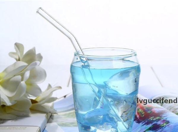 

glass straw bent curve drinking straws high borosilicate glass pipet bar tool