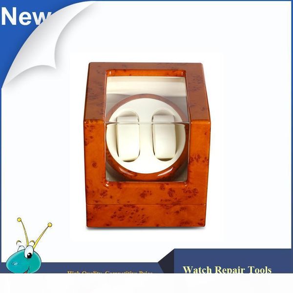 

wholesale- ultra painting yellow 2+0 watch winder,german silent motor 5 modes automatic watch winder, Black