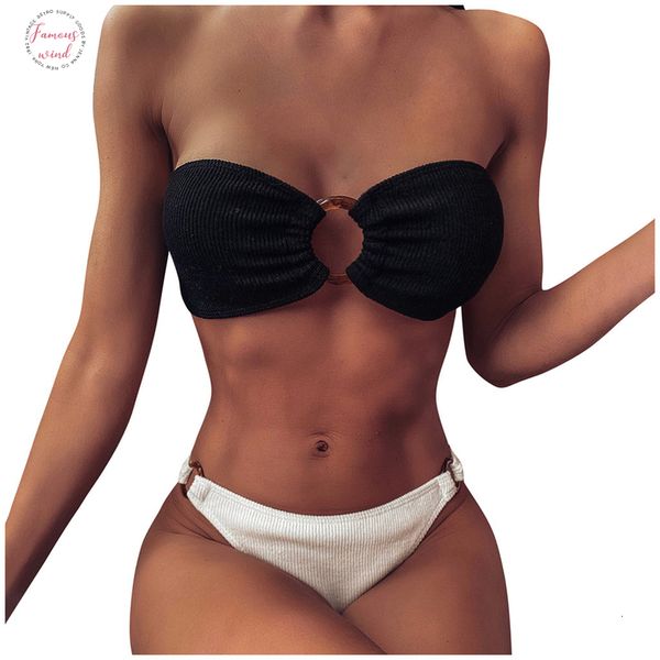 

plus size bikini 2020 push up bikini set pink swimdress swimwear women swimwear biquini bikini set beach party two piece 116, White;black