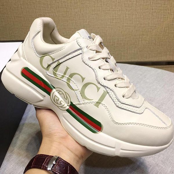 

new 2020 new womens shoes sneakers plus size casual womens shoes big size comfortable luxury rhyton sneaker fashion type lady s, Black