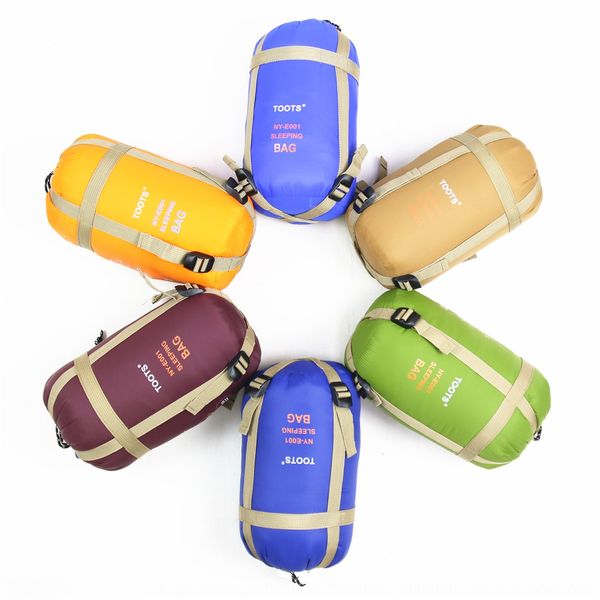 

new outdoor camping sleeping bag household nylon silk-like cotton envelope light and thin sleeping bag 190*75cm