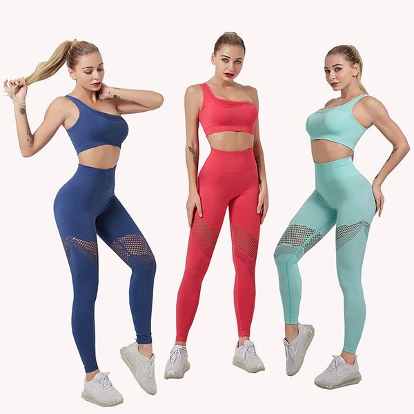 

khb8g ins internet celebrity fitness suit single shoulder pullover pulloveryoga pants pullover sports jumper bra high waist hollow yoga pant, White;black