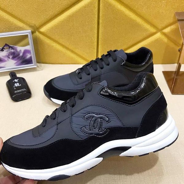 

new arrival women shoes lightweight sports luxury shoes lace -up plus size type women shoes fashion sneakers with origin bo, Black