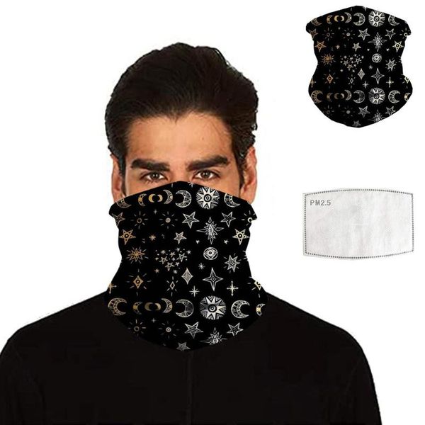 

face maske for germ protection with filter cotton face maskswashable and reusable cloth pm2.5 print bandana 2020, Black