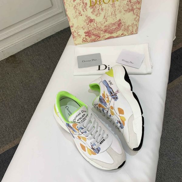 

size35-41 with box r luxury casual women's shoes, fashion and shawn b23 oblique leather lace-up casual sports shoes,gg