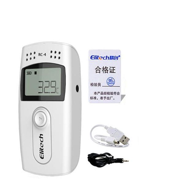 

100 elitech rc-4 usb temperature data logger lcd digital temperature recorder withexternal sensor probe 16000 points usb thermometer