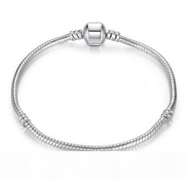 

925 sterling silver bracelets 17cm-23cm logo with crown for designer clasp style bracelet diy jewelry component ing, Golden;silver