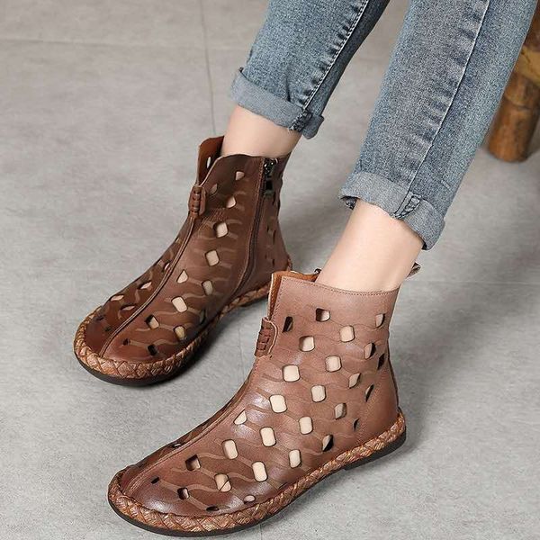 

spring and summer new retro high-sandals fashion hollowed-out flat-soled low-heeled foreign trade popular style roman sandals deliv