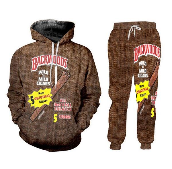 

2020 new fashion funny 3d print backwoods sweat suits sweatshirt+pants women/men joggers sportsuits 7xl tz01, Gray