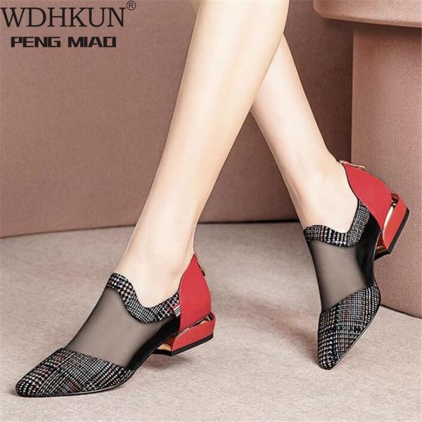 

summer women high heel shoes mesh breathable pumps zip pointed toe heels fashion female dress sandals shoes footwear 627, Black