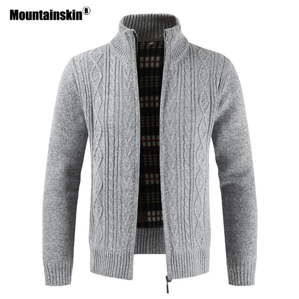 

mountainskin autumn cardigan men sweaters thick warm knitted sweater mens jackets coats male clothing casual knitwear sa836, White;black