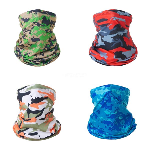 

new ice fishing scarf camouflage magic scarf face neck gaiter uv protection dustproof hiking cycling bandana face mask#406#288, Black