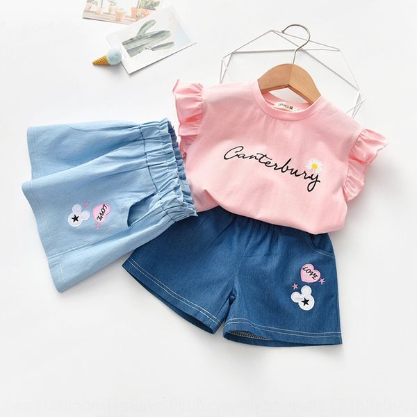 

2wx3p girls' summer pants 2020 new girl korean style foreign style outdoor children's wear baby children's wear and shorts th, Blue