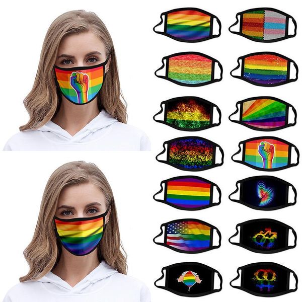 

lgbt gay 3d mask design face mask color printing dust-proof polyester ice silk fabric washable mask xd23597 xhhair hjqsx