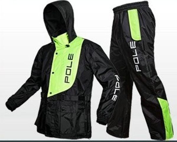 

2020new arrive pole leisure motorcycle riding raincoat and pants set waterproof suit, Black;brown