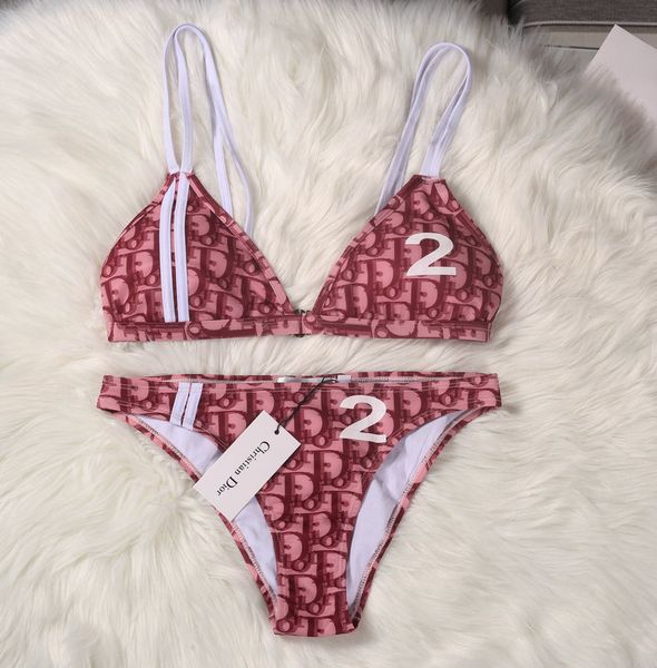 

summer 2020 personalized monogram bikini designer women's swimsuit two-piece women's swimsuit complete in style and quality of pos, White;black