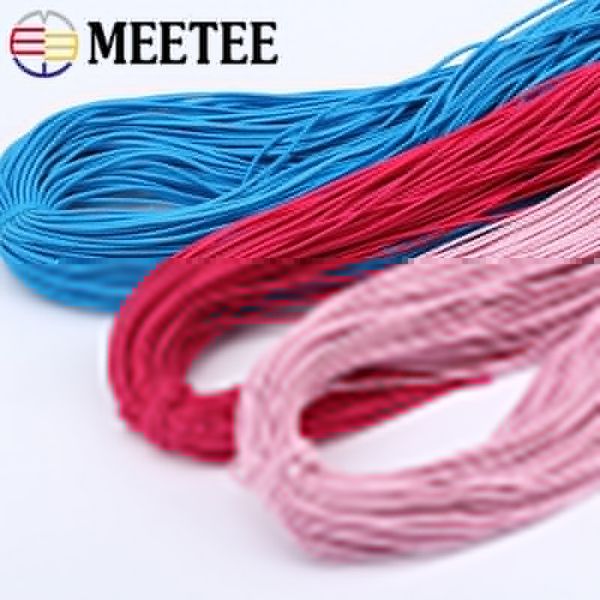 

yarn 80meters 1mm round elastic cords rubber band for mask ear hanging ropes sewing tapes diy craft accessories ky585, Black;white