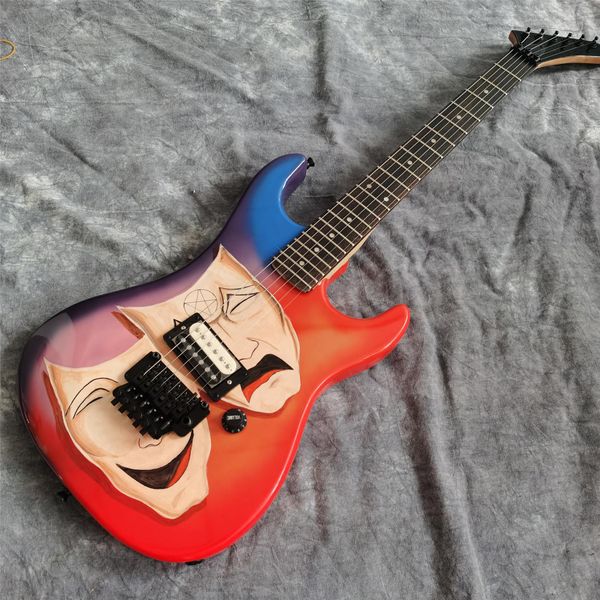 

customized whole new brand new 6string electric guitar real handpainted on the body rosewood fingerboard 077255
