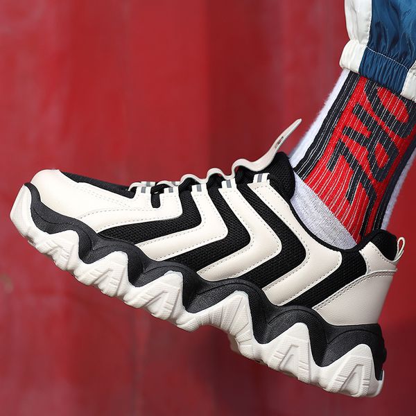 

2020 new big wave bottom shoes mens старые ботинки новая мода brand повышена вскользь тапки, Black