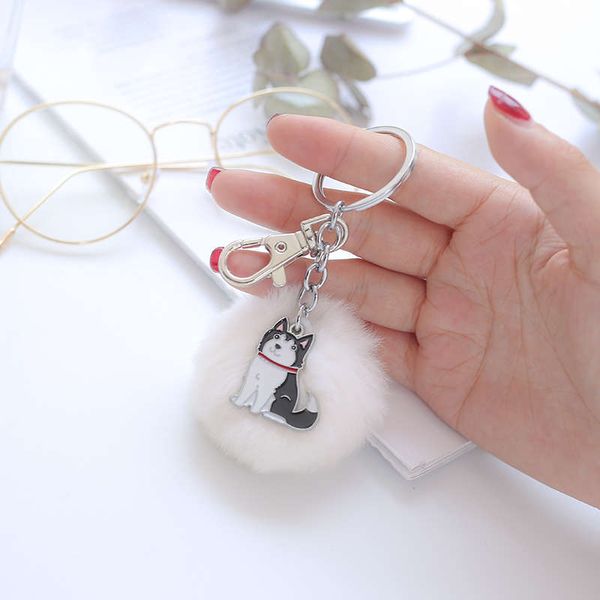 

корги dog key chain fur pom pom ключевые цепочки мода круглая пушистые моды сумка шарм брелок charm брелоки высокого качества 2020, Silver