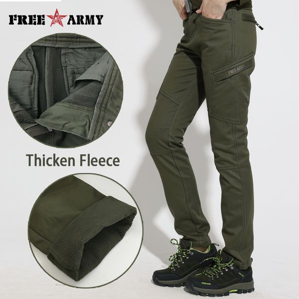 

rmy fleeced cotton pants winter casual thicken pants women female army green trousers women warm outdoorwear, Black;white