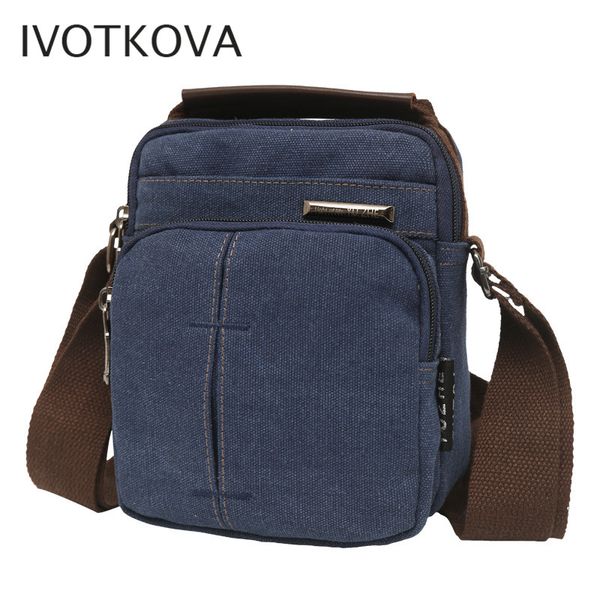 

ivotkova fashion solid canvas messenger satchel bags buckle casual portable shoulder bag korean trend simple pack for men women