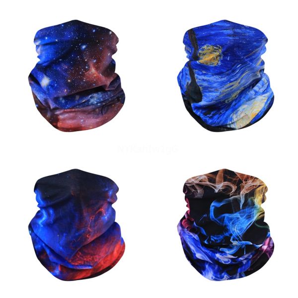 

designer printed women silk magic scarf face mask 14 styles chiffon handkerchief outdoor windproof half face dust-proof sunshade masks #6#92, Black
