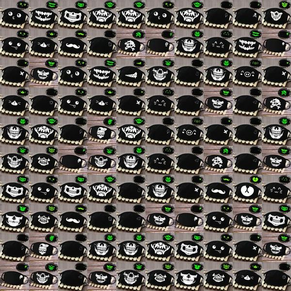 

cat gift mask face mask glow in the dark skull smile skeleton bandana masks cat gift qpurc hwjh, Black