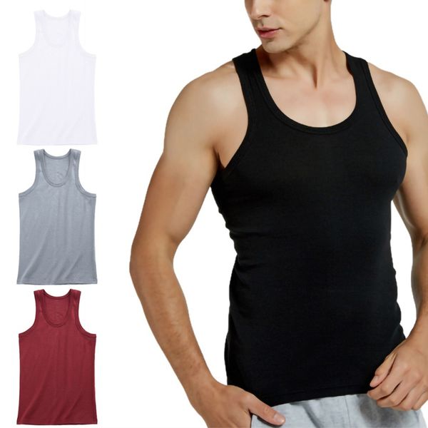 

cotton tank underwear mens undershirt transparent shirts male bodyshaper fitness wrestling singlets vest -, White;black