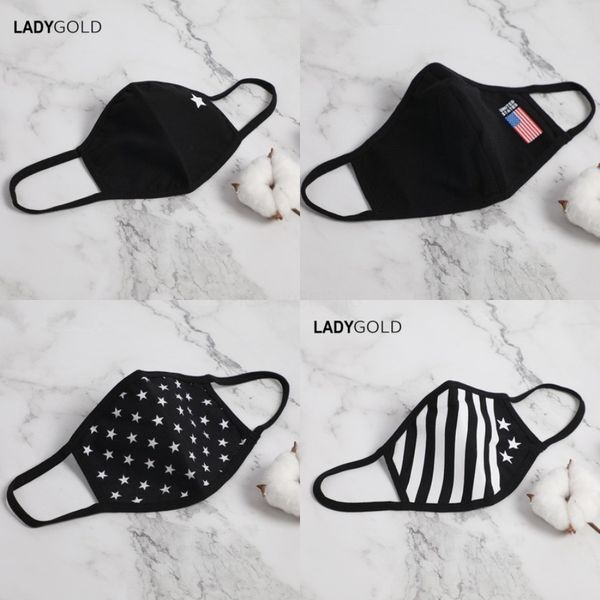 

stock dl delivery immediately disposable fa masks wit elastic ear loop 3 ply breatable for blocking dust air anti-pollution mask#885, Black