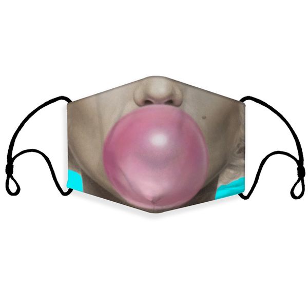 

ng sponge dustproof pm2.5 pollution designer face mask with valve 3 layers breath wide straps reusable muffler#902