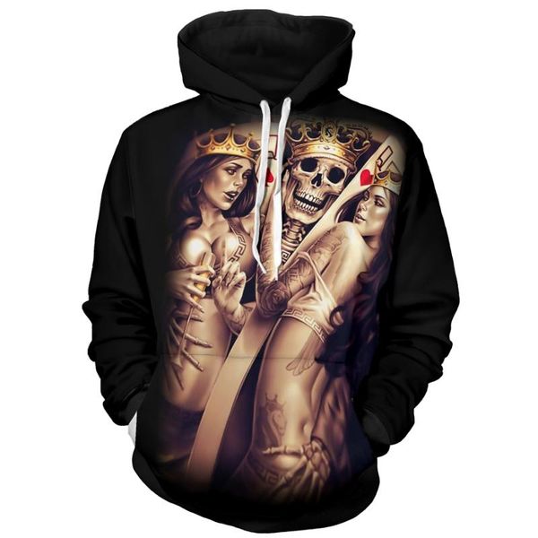 

2020 hoodies skull men/women 3d print graphic skull 3d boy/girl long sleeve autumn winter cool fashion, White;black