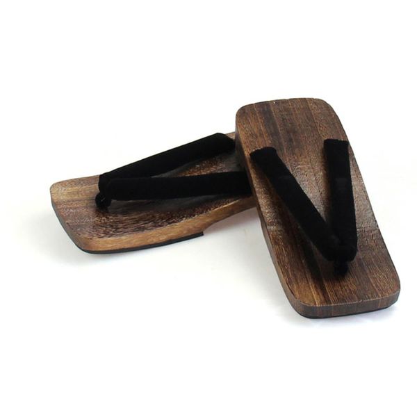 

mazefeng man summer flip flops naruto ninja cosplay costumes japanese traditional geta sandals wooden male slippers shoes, Black