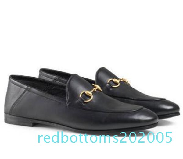 

luxury leather loafers muller fashion designer womens shoes with buckle fashion womens princetown sandals ladies casual mules flats r05, Black