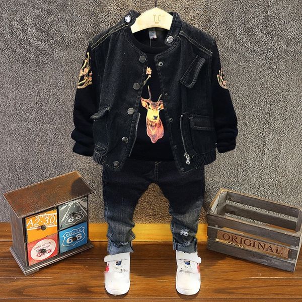 

dmh1k boys' fashionable denim vest suits for boys girls and girls vest children's personalized three-piece suit for children and c, Camo