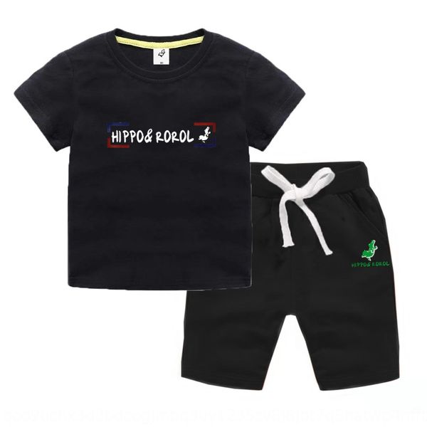 

uzrgs children's t-shirt shorts and suit men's short-sleeved summer clothes new cotton letter printed t-shirt shorts small and med