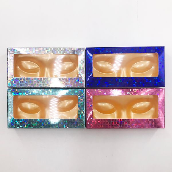 

false eyelashes face tray colorful boxes shiny eyelash wholesale mink lashes trays custom private label logo