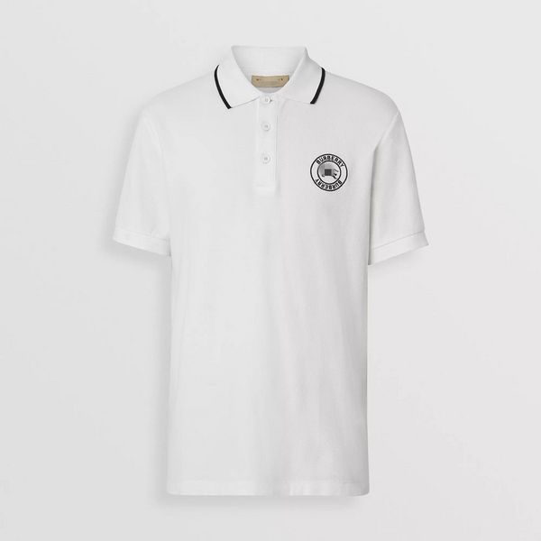 

20ss t-shirt early spring new mc simple black and white short-sleeved classic ins net celebrity italian men's brand cotton button t-shi, White;black