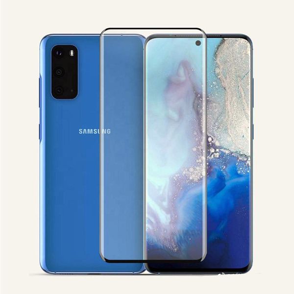 

case friendly tempered glass screen protector for s20 plus note 10 s10 5g s9 protector film glue on edge screen protector with box in stock