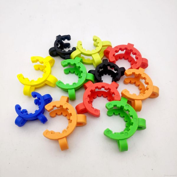 10mm 14mm 19mm Plastica Keck Clip K-Clip Laboratorio Laboratorio Morsetto Clip Serratura in plastica per Bong in vetro Adattatore Keck Clip