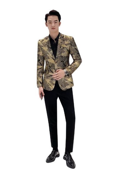 

men suit flower suit coat formal polyester men regular flat single breasted suits, White;black