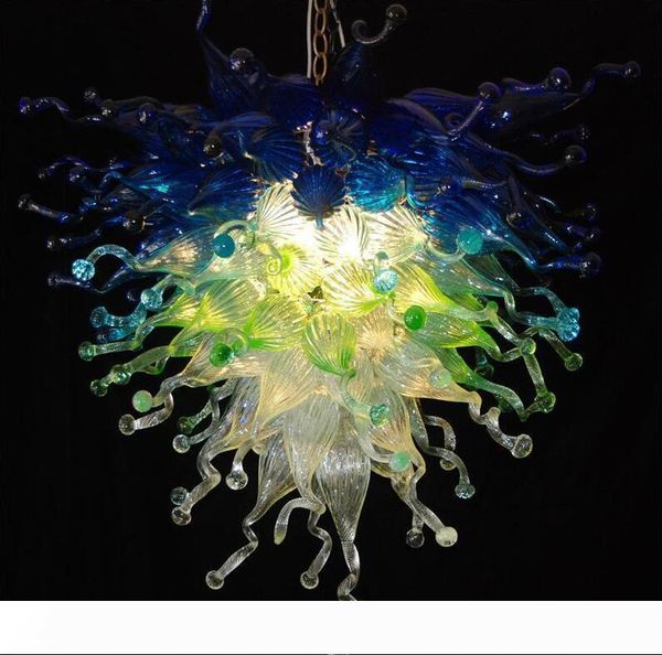 

hand blown glass crystal chandelier colrful villa home restaurant l led lights contemporary hanging american chandelier