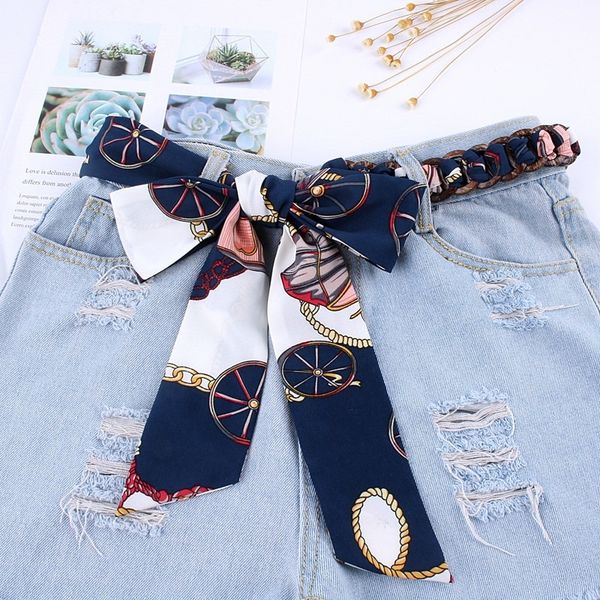 

fashion skirt belt women's decorative chiffon student versatile dress ribbon accessories ribbon korean style belt dress accessories, Black