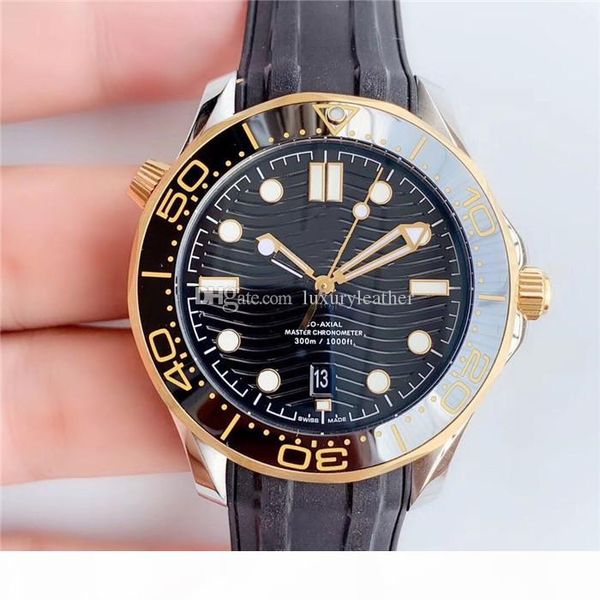 

new 2020 vs production size 42mm ceramic dial super swiss import blue green luminous resistant sapphire baked steel blue pointer, Slivery;brown