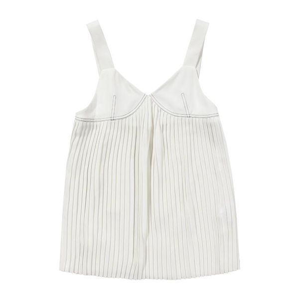 

summer white runway designers women 2020 elegant draped sleeveless tank top