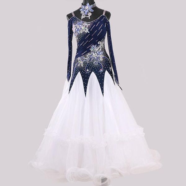 

ballroom dance big swing skirt dress modern dance skirt new game high-end ballroom tango waltz dress, Black;red