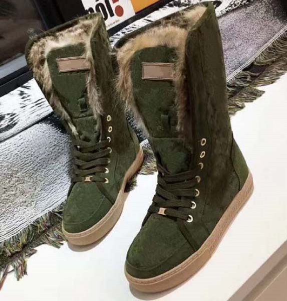

winter snow boots real fur лайд кожа водонепѬониаемй зима епла колено вокие апоги м, Black